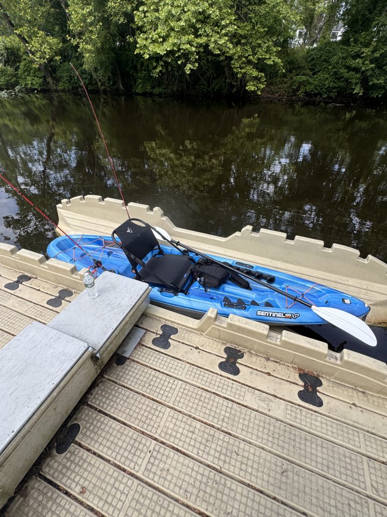 Main kayak launch on floating dock